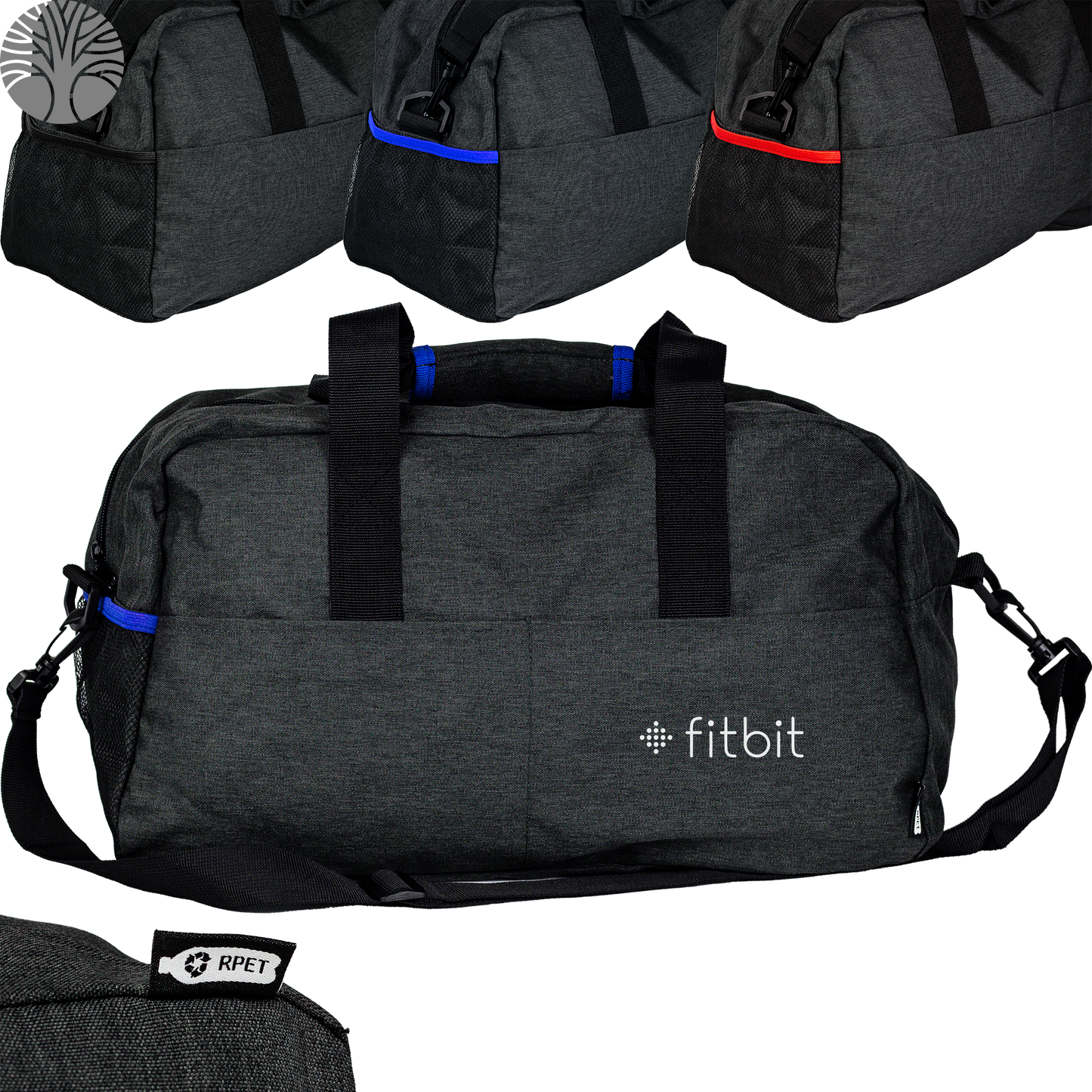 Black Eco-Conscious 8" x 11" x 18.5" RPET Duffel Bag