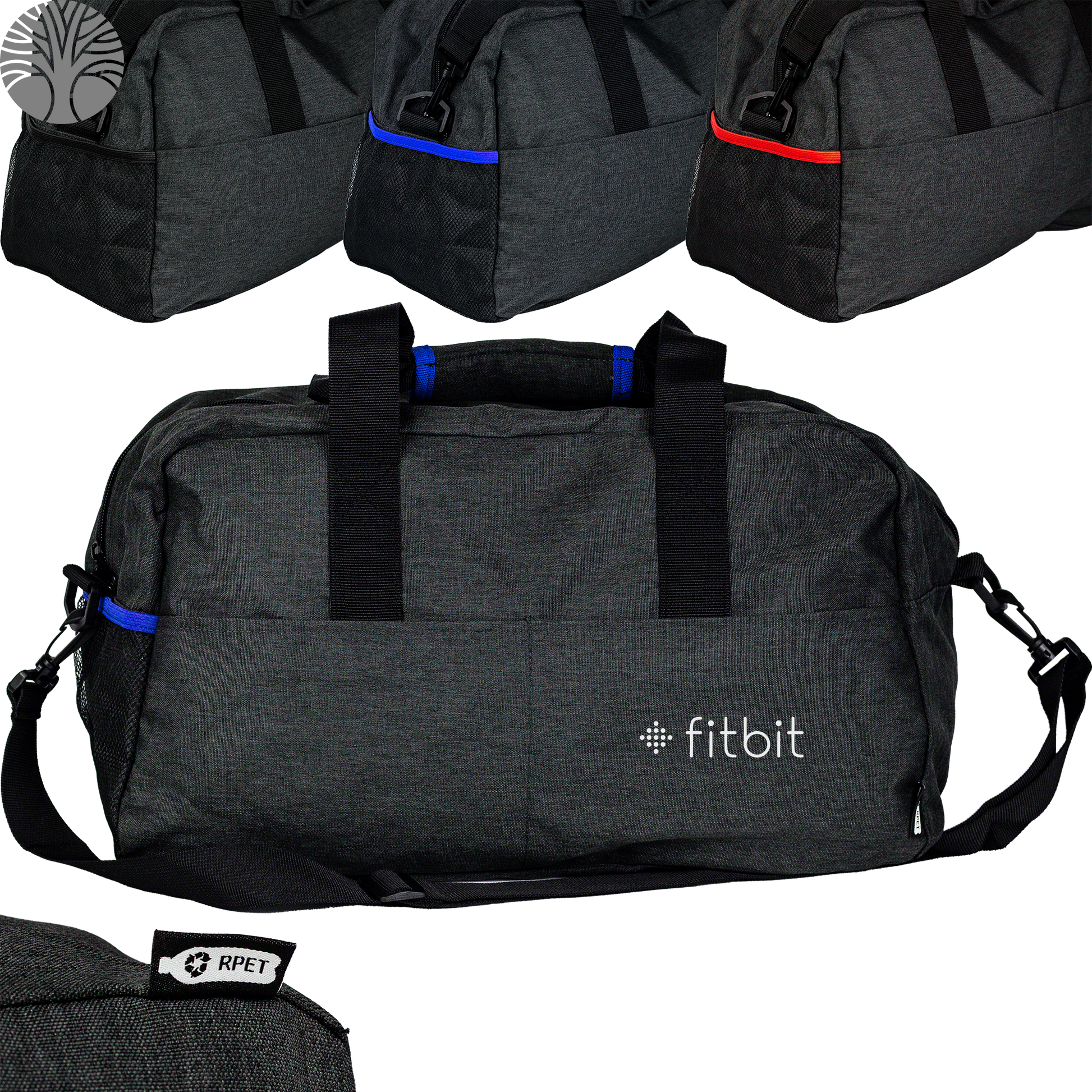 Black Eco-Conscious 8" x 11" x 18.5" RPET Duffel Bag