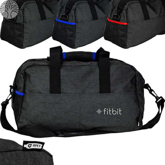 Black Eco-Conscious 8" x 11" x 18.5" RPET Duffel Bag