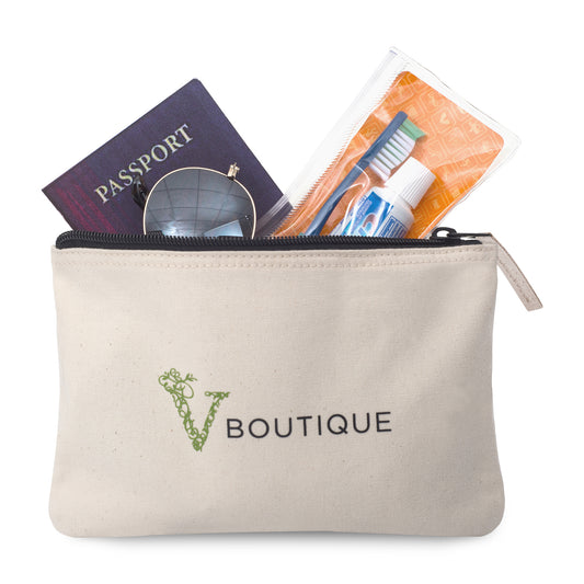 Avery Cotton Zippered Pouch