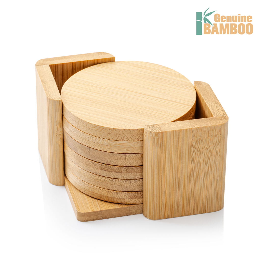 Yorkshire Bamboo Coasters Set - Round