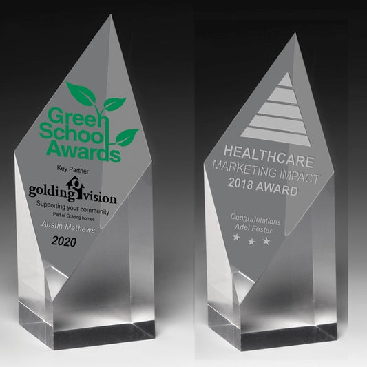 Diamond Obelisk Award (5 3/4" H x 2" L x 2" D) - Screen Print