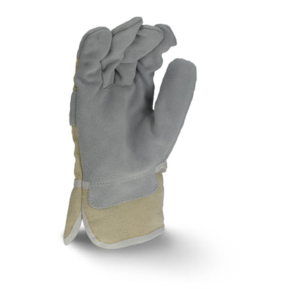 RWG3200W Regular Shoulder Gray Split Cowhide Leather Glove - Size L