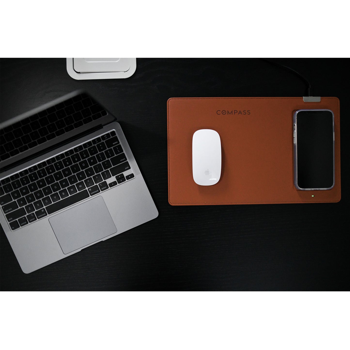 Cognac Easton Wireless Charging Mouse Pad