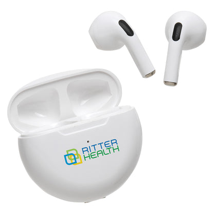 White Medley TWS Earbuds