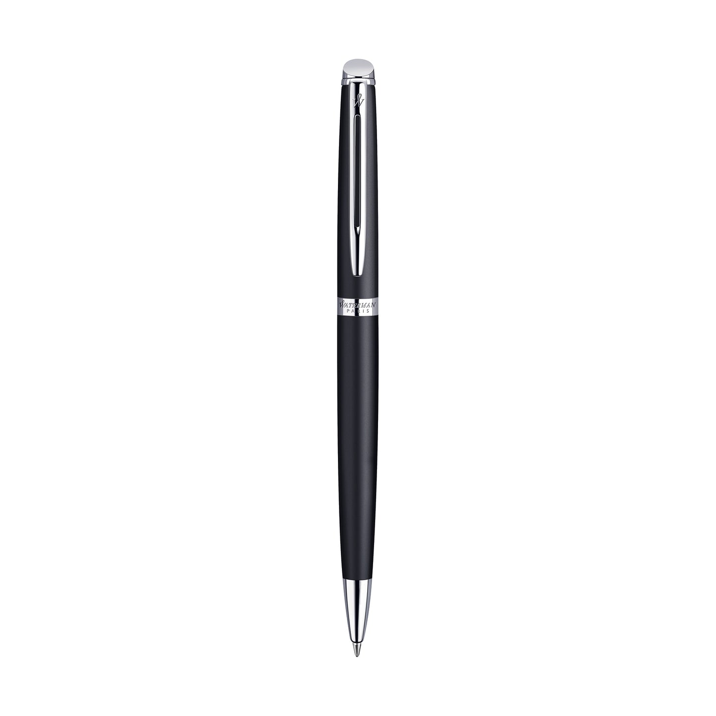 Black Matte - Silver Trim Waterman Hemisphere Ballpoint - Matte, Blue Ink