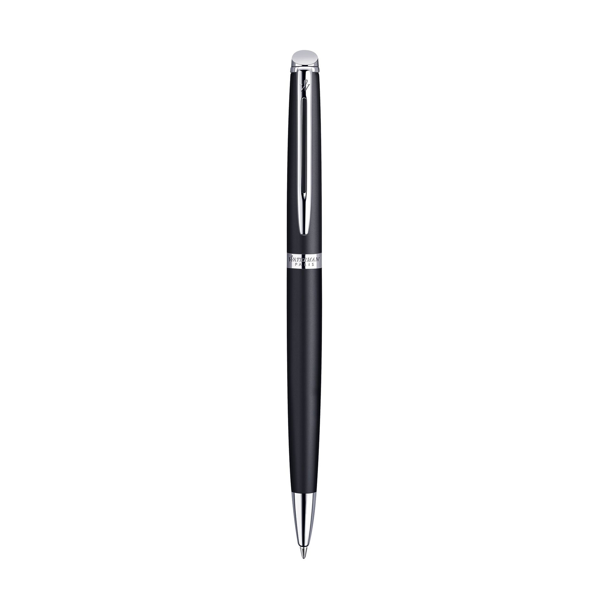 Black Matte - Silver Trim Waterman Hemisphere Ballpoint - Matte, Blue Ink
