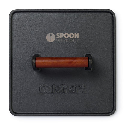 Black Cuisinart Outdoors™ XL Cast Iron Griddle Press