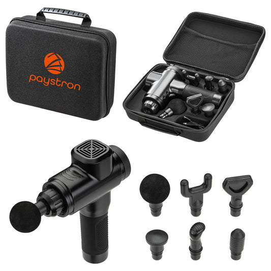 Black Comfort Logic™ Citadel Full Size 6-Speed Massage Gun