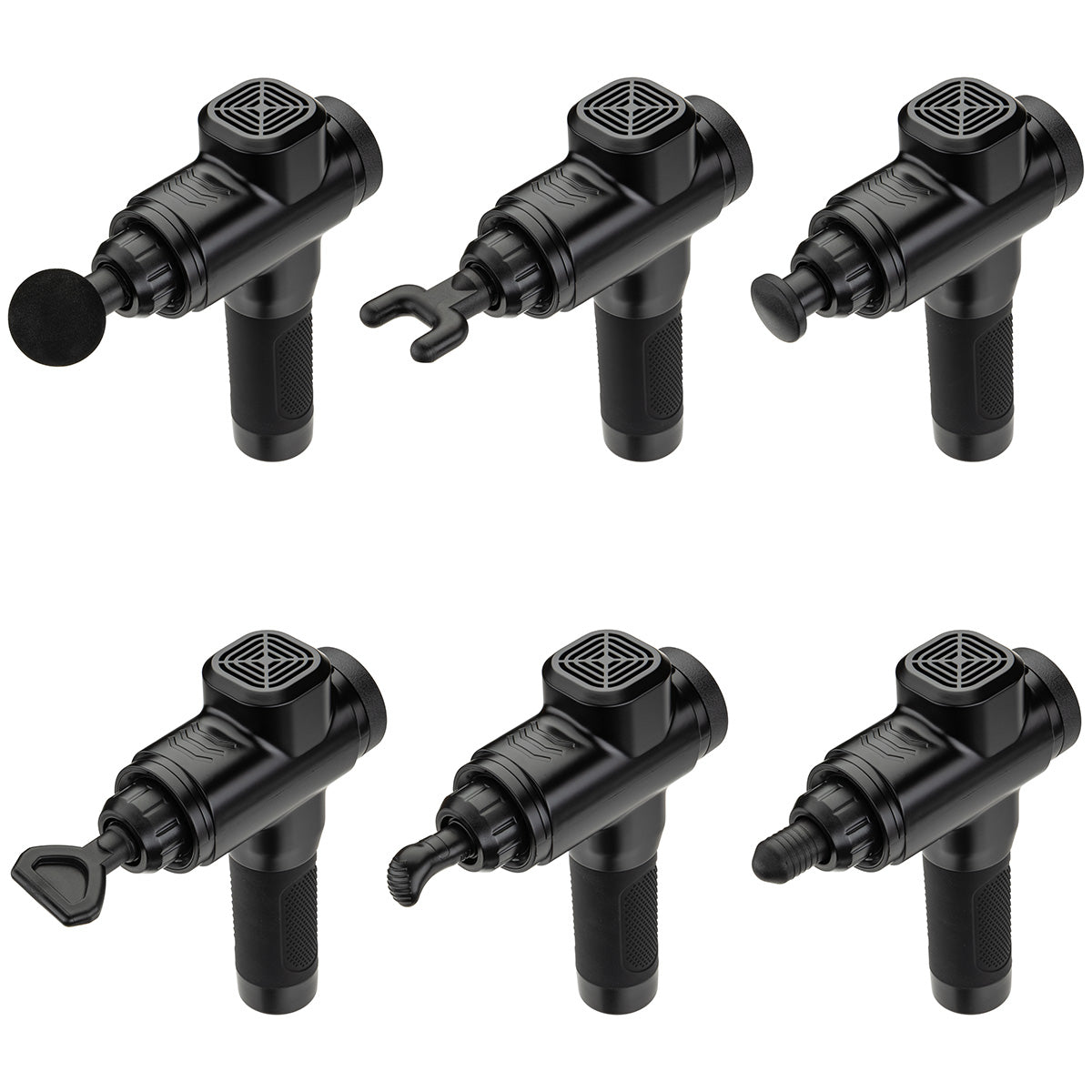 Black Comfort Logic™ Citadel Full Size 6-Speed Massage Gun