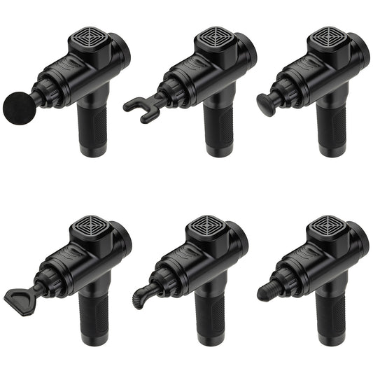 Black Comfort Logic™ Citadel Full Size 6-Speed Massage Gun