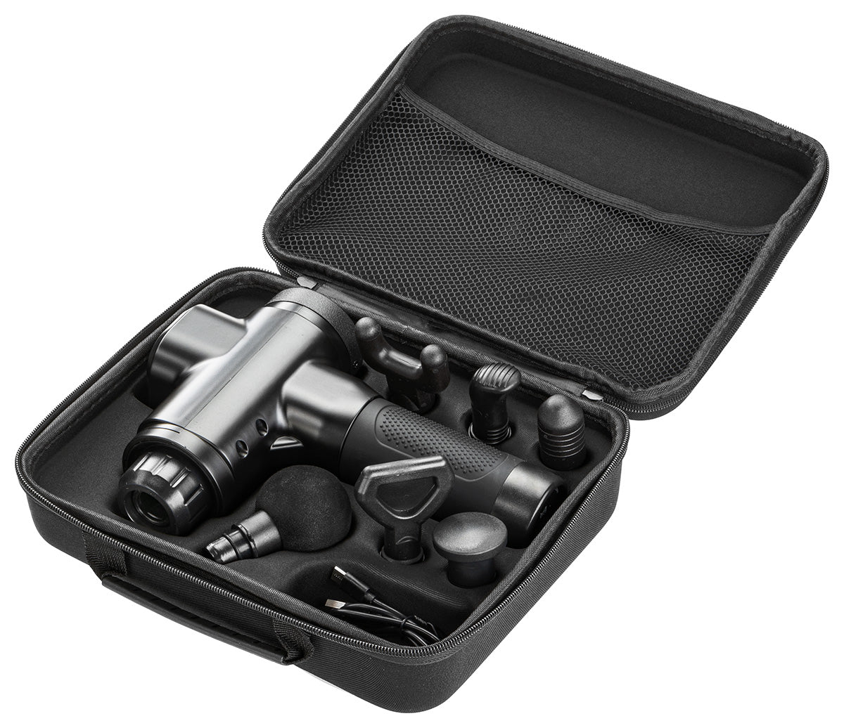 Black Comfort Logic™ Citadel Full Size 6-Speed Massage Gun