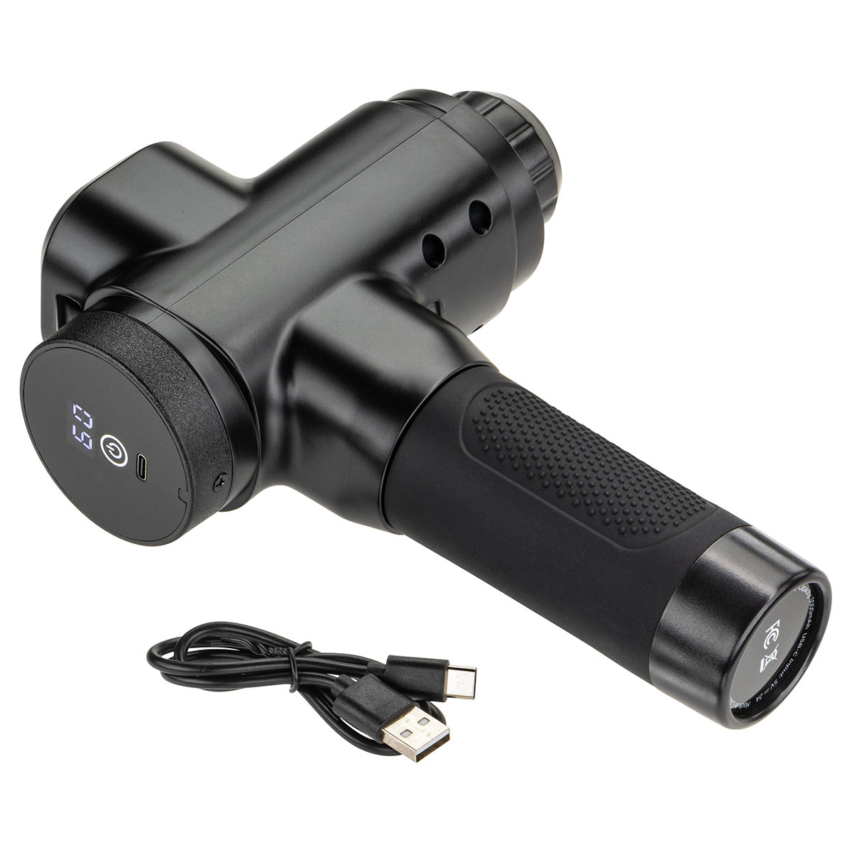 Black Comfort Logic™ Citadel Full Size 6-Speed Massage Gun