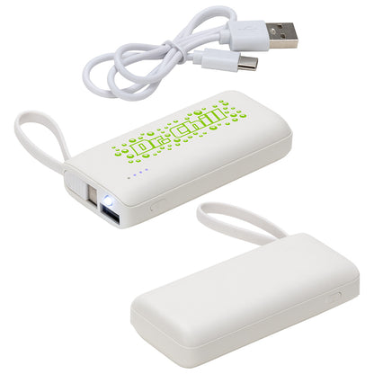 Chancellor 5000mAh Power Bank with USB-C Built-in Cable