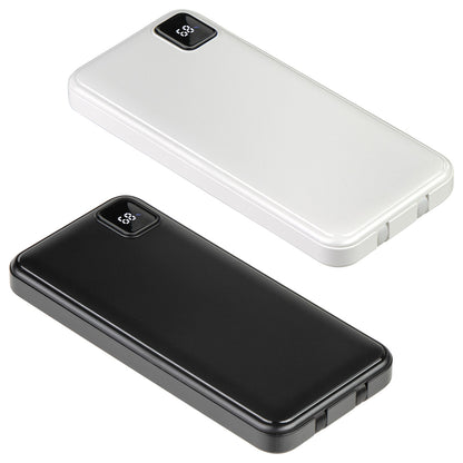 Black Marquis 10000mAh 20W PD Power Bank with Built-In Cables