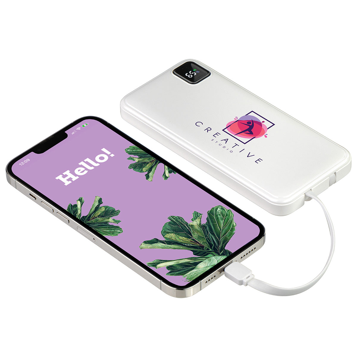 Black Marquis 10000mAh 20W PD Power Bank with Built-In Cables