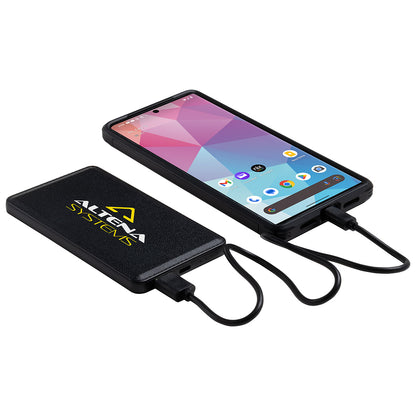 Black Sovereign 4000mAh Wireless Charging Power Bank with Recycled Case