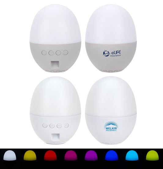 Gray Audio Dome Lighted Wireless Speaker with White Noise Sounds