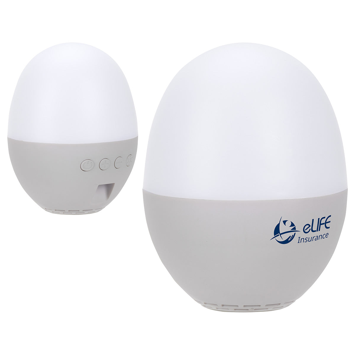 Gray Audio Dome Lighted Wireless Speaker with White Noise Sounds