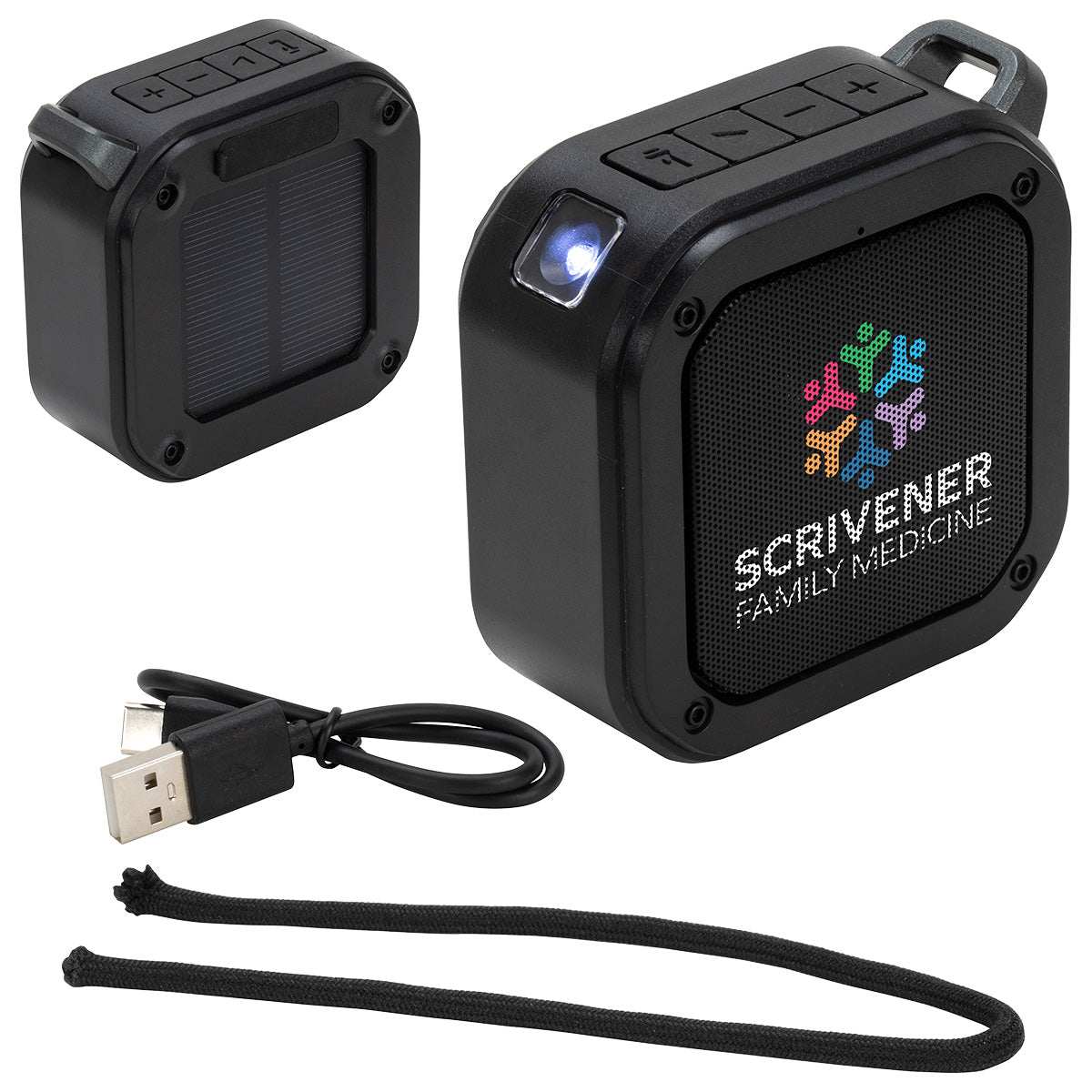 Black Aria IPX6 Waterproof Solar-Powered Wireless Speaker