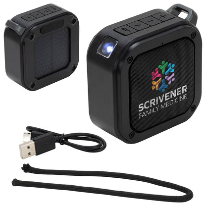 Black Aria IPX6 Waterproof Solar-Powered Wireless Speaker