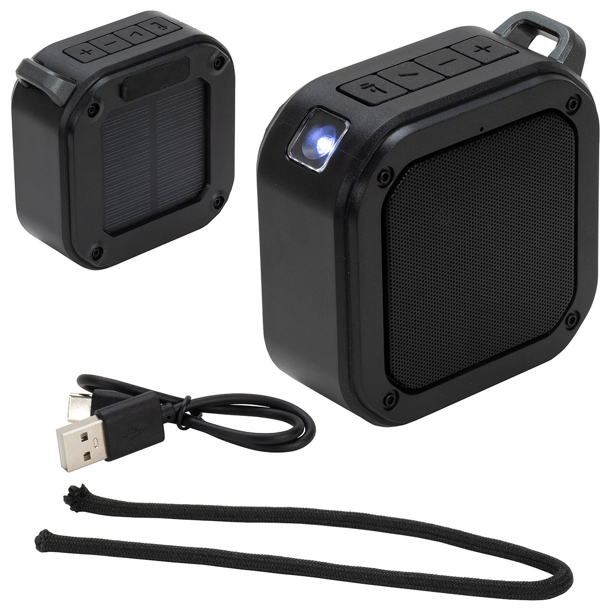 Black Aria IPX6 Waterproof Solar-Powered Wireless Speaker