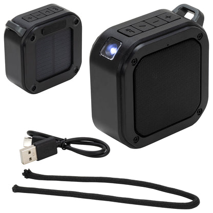 Black Aria IPX6 Waterproof Solar-Powered Wireless Speaker