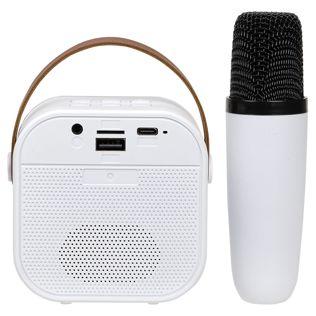 White Audition Wireless Karaoke Speaker with Microphone