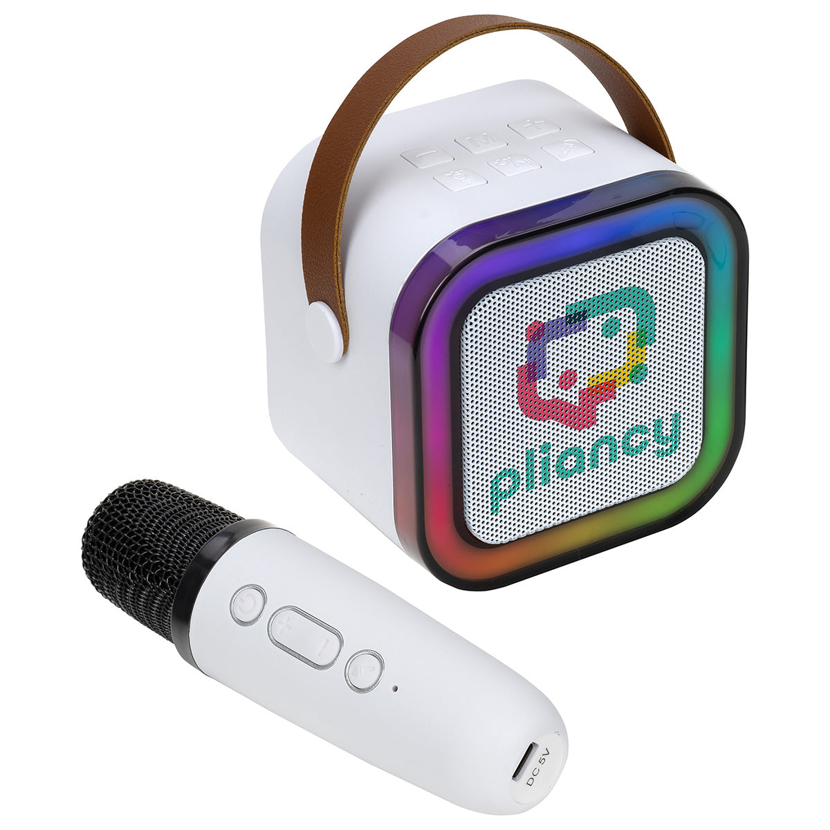 White Audition Wireless Karaoke Speaker with Microphone