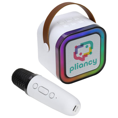 White Audition Wireless Karaoke Speaker with Microphone