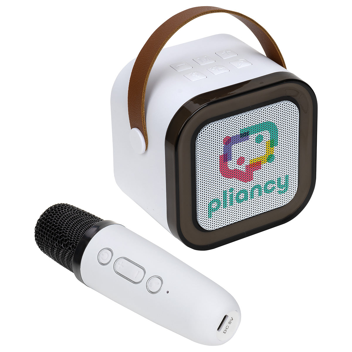 White Audition Wireless Karaoke Speaker with Microphone