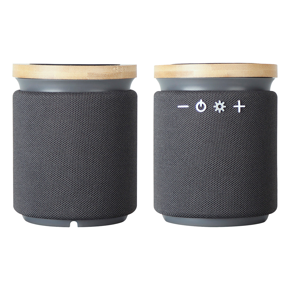 Gray Bamboo Wireless Speaker & 10W Wireless Charger