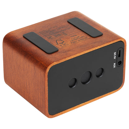 Brown FSC® Mahogany Wireless Speaker with Wireless Charger