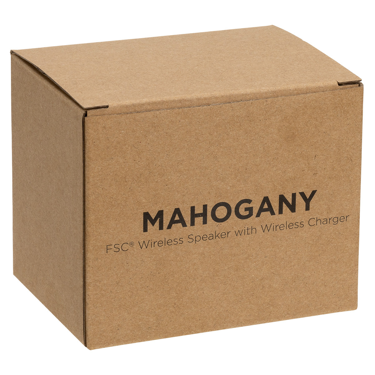 Brown FSC® Mahogany Wireless Speaker with Wireless Charger