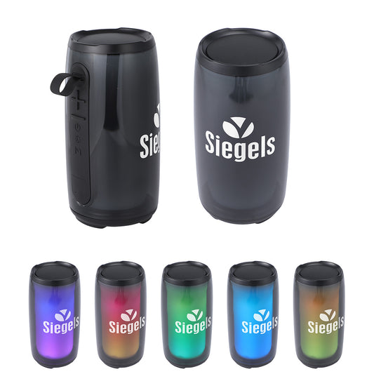 Black Nova Light-Up Waterproof 5W Wireless Speaker