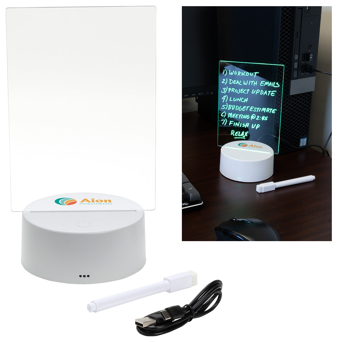 White Sprite Light-Up Writing Pad