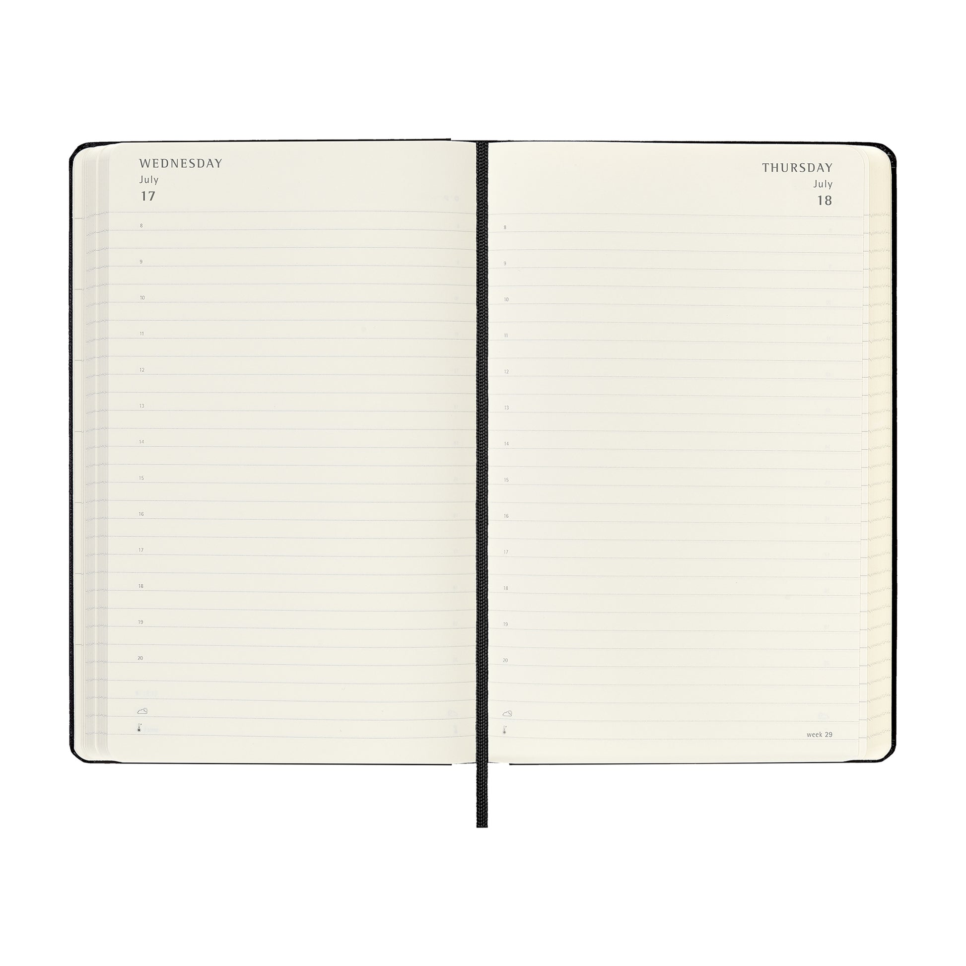 Black Moleskine® Hard Cover Large 12-Month Daily 2026 Planner