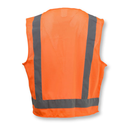 SV7 Surveyor Type R Class 2 Solid/Mesh Safety Vest - Green - Size 2X