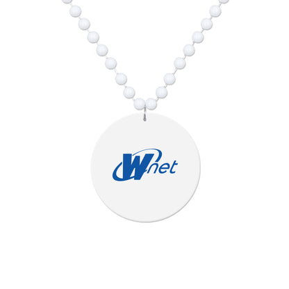 Medallion Bead Necklace w/White Medallion