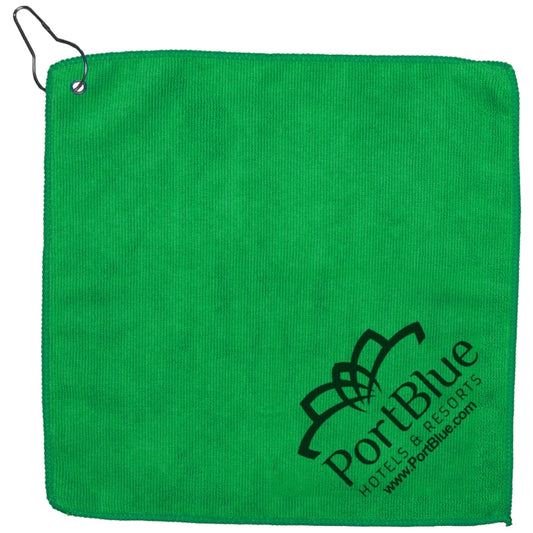 "THE WEDGE" Recycled RPET 300 GSM Heavy Duty Golf Towel - 12” W x 12” H