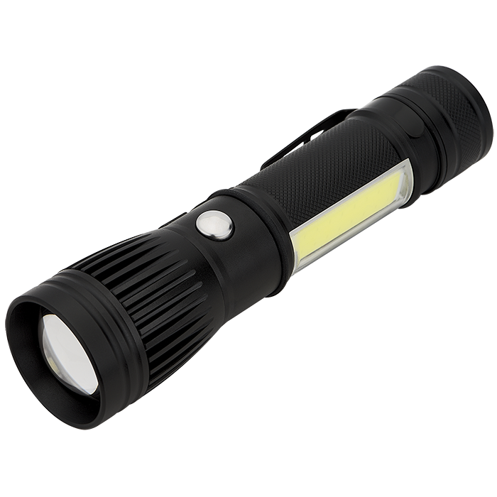 Channel LED / COB Rechargeable Flashlight