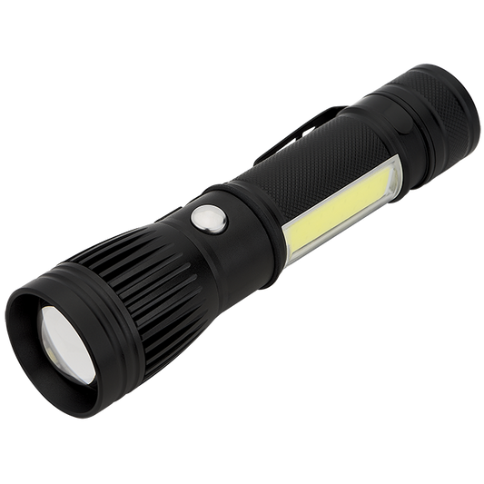 Channel LED / COB Rechargeable Flashlight