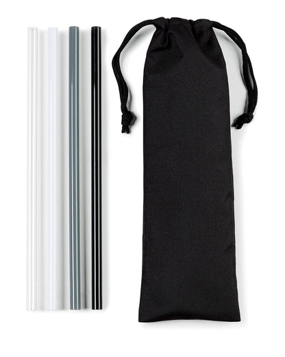 Black Aviana™ Juniper Reusable Tritan Straw Set