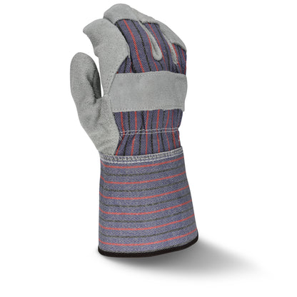 RWG3200G Regular Shoulder Gray Split Cowhide Leather Glove with Gauntlet Cuff - Size L
