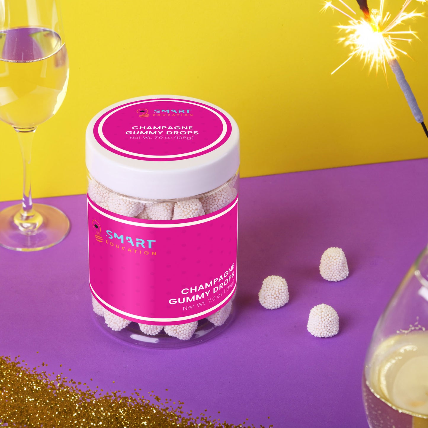 Champagne Gummy Drops : Large Jar