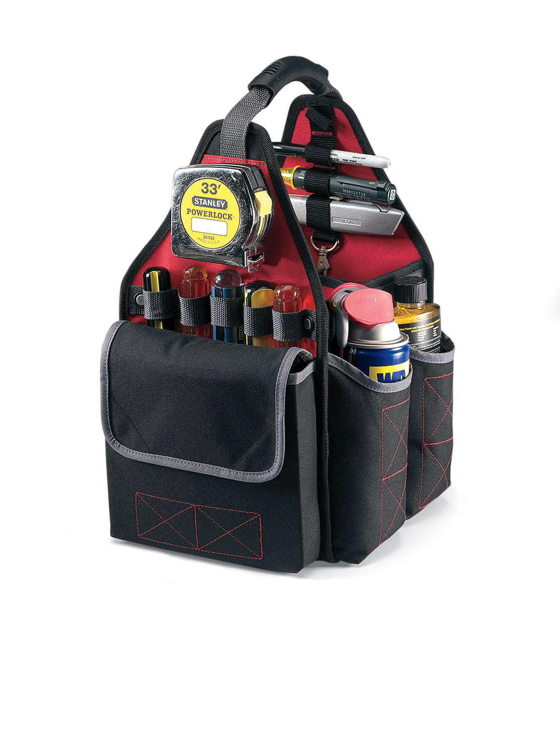 Red-Black All Purpose Utility Tool Tote