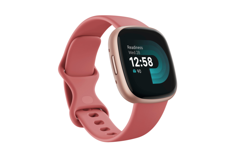 Fitbit Versa 4 Smartwatch - Pink Sand/Copper Rose Aluminum