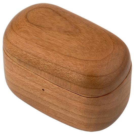 Cherry Wood TWS Wireless Earbuds and Charger Case