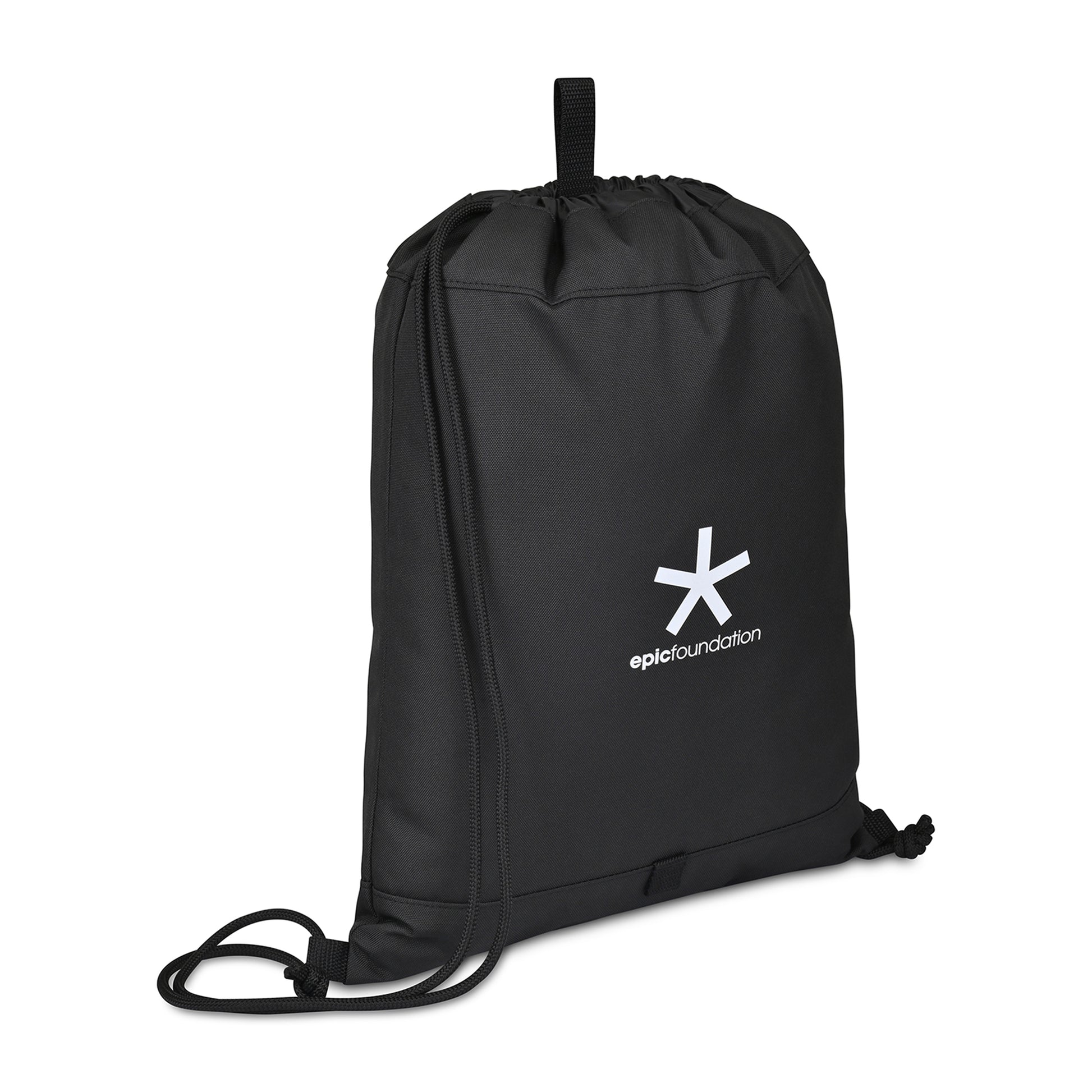 Black Repeat Recycled Poly Cinchpack