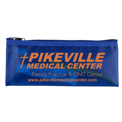 8 ½” W x 3 ½” H -“Dubai” Vinyl Travel Pencil and Accessories Pouch with Zipper